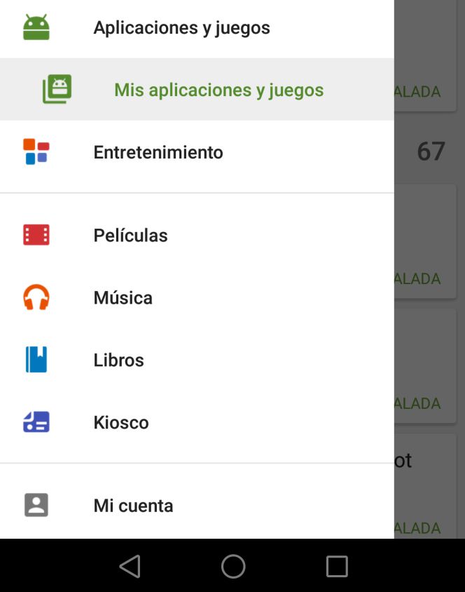 Aplicaciones en Play Store