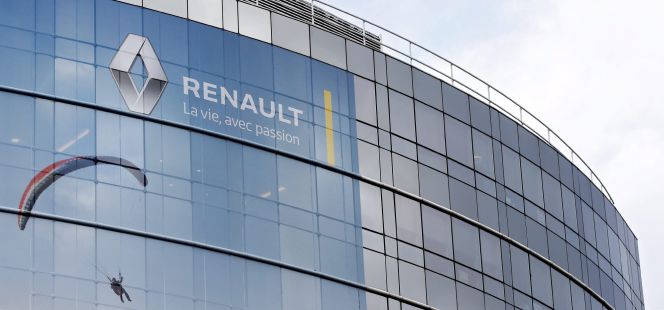 Sede del constructor francés de automóviles Renault en Boulogne Billancourt, cerca de París, Francia.