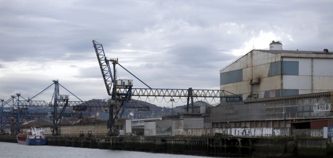 Vista de la planta de Arcelor Mittal en Sestao (Vizcaya).