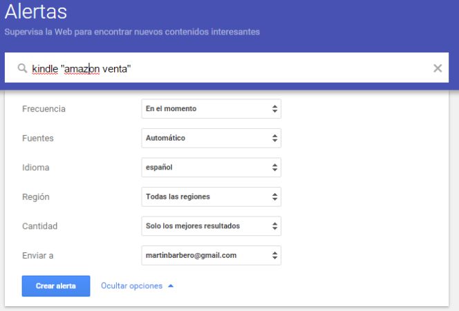 Cómo utilizar las Alertas de Google para enterarte de las mejores ofertas