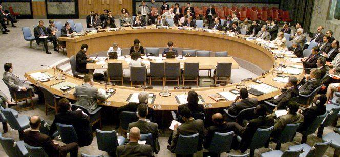 Una reunión del Consejo de Seguridad de la ONU