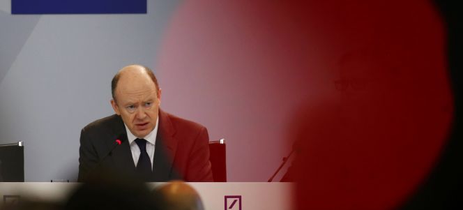 El consejero delegado de Deutsche Bank, John Cryan , durante la presentación de resultados.