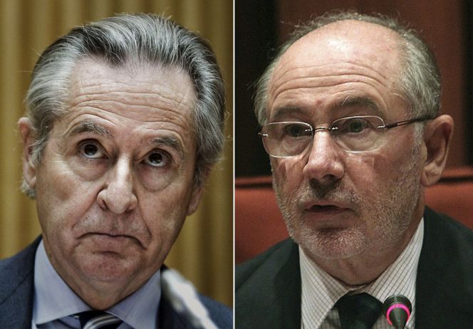 Fotografías de archivo de los expresidentes de Caja Madrid Miguel Blesa y Rodrigo Rato.