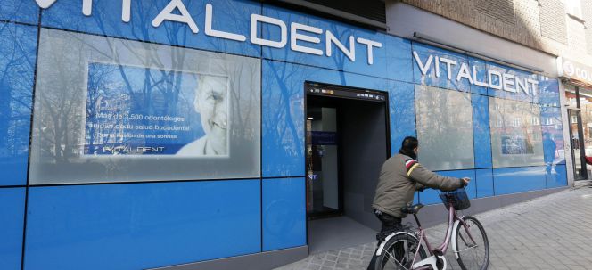 Una clínica madrileña de la franquicia Vitaldent en el barrio de Arganzuela.rn