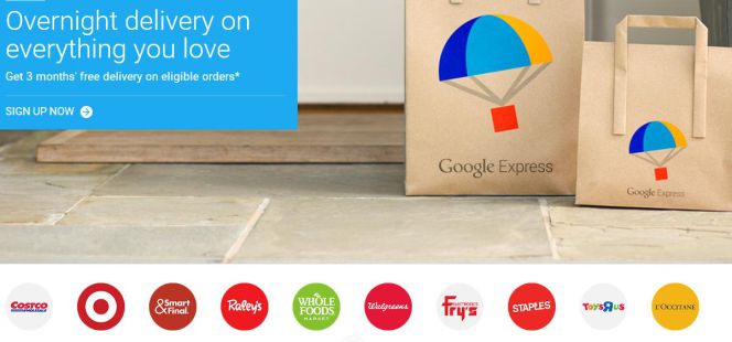 Captura de pantalla de la web de Google Express.