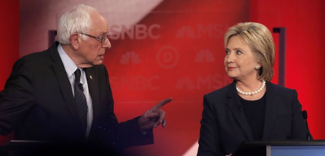 Bernie Sanders y Hillary Clinton, candidatos a representar al partido demócrata en las próximas elecciones de EE UU.