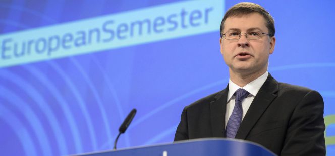 El vicepresidente de la Comisión Europea, Valdis Dombrovskis.
