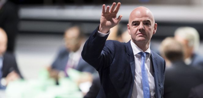 Gianni Infantino, el viernes en la sede de la FIFA durante la votación.