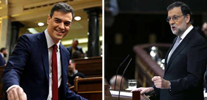 Pedro Sánchez y Mariano Rajoy