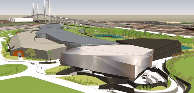 Simulación del futuro complejo comercial Palmas Altas.
