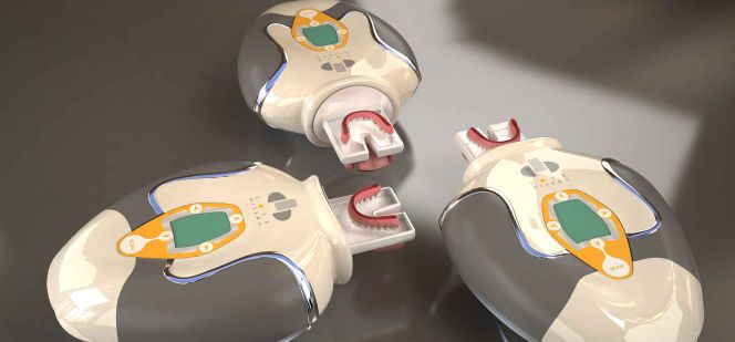 Prototipo del primer escáner bucodental totalmente automático que ya está en proceso de fabricación.