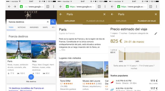 Google Destinos planifica tus viajes con vuelo, hotel y guía turística