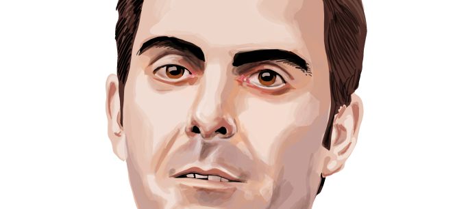 Caricatura del nuevo consejero delegado de Vueling, Javier Sánchez-Prieto.