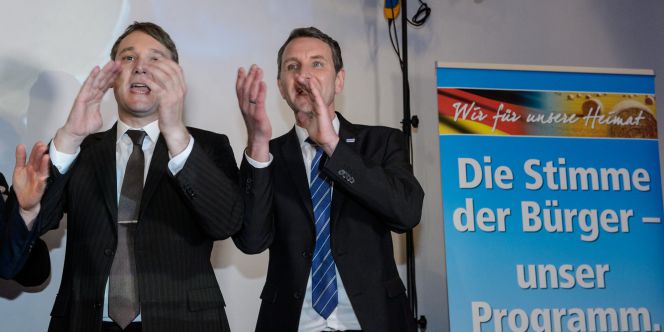 Líderes de AfD en Sajonia.