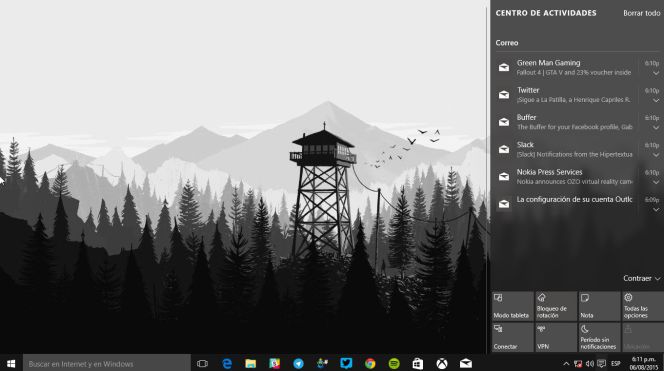 ¿El Centro de actividades en Windows 10 te molesta? Aprende a deshabilitarlo