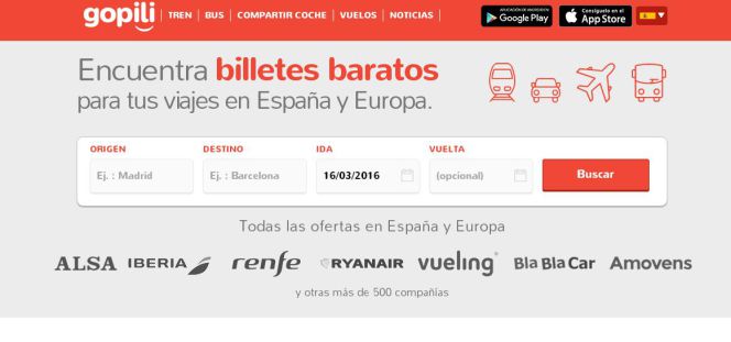 Página web de Gopili.