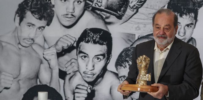 Carlos Slim, en la entrega de unos premios deportivos en México.