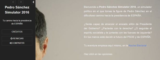 Un simulador online te convierte en Pedro Sánchez y te reta a llegar a ser Presidente