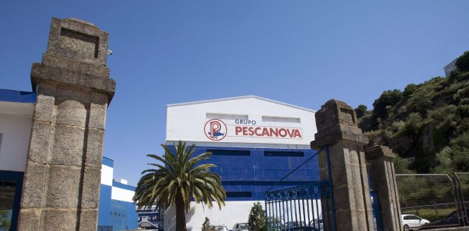 Entrada de la sede del grupo Pescanova.