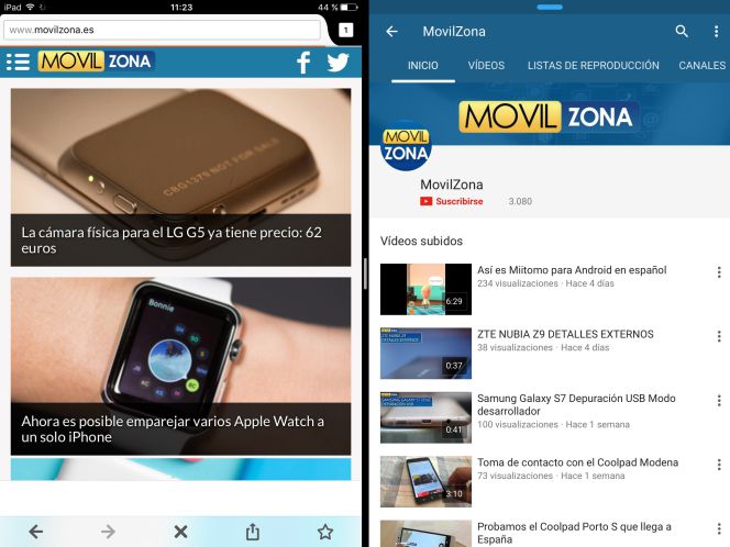 El iPad ya permite tener abierto YouTube y otra app al mismo tiempo