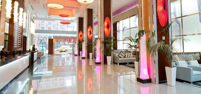 Interior del Hotel Riu Plaza New York Times Square.