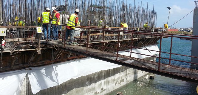 Obra de Sacyr en el Canal de Panamá.