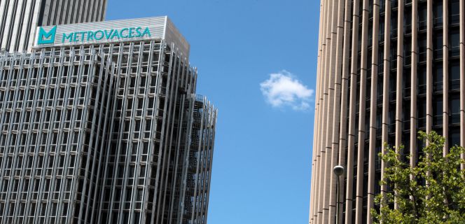 Edificio de Metrovacesa en el Paseo de la Castellana en Madrid.