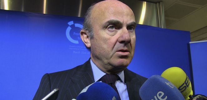 El ministro español en funciones de Economía, Luis de Guindos. EFEArchivo
