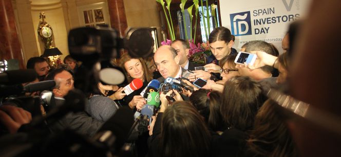 El ministro de Economía, Luis De Guindos, en el Spain Investors Day.