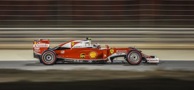 Kimi Raikkonen, piloto de Ferrari, durante el Gran Premio de Baréin.