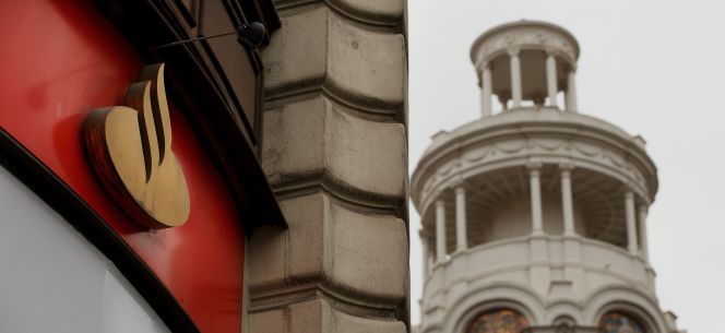 Una sucursal de Banco Santander, en Madrid.