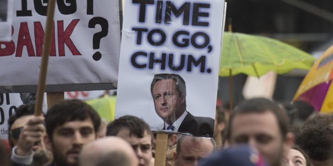 Protestas en Londres tras conocer la conexión de Cameron con Panamá.
