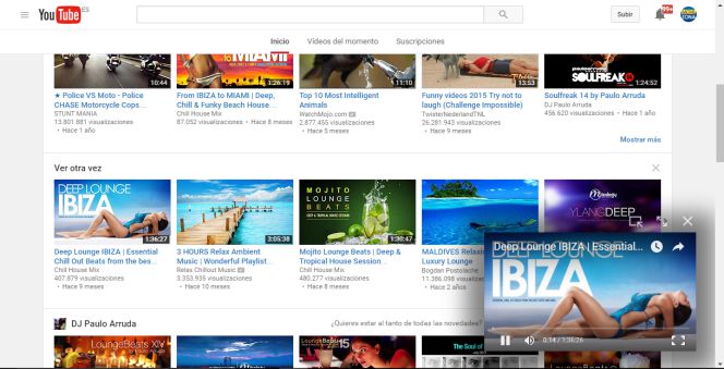 Cómo visualizar en Chrome los vídeos de YouTube en una ventana flotante