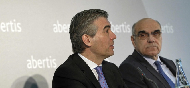 Francisco Reynés, consejero delegado de Abertis, junto al presidente de la compañía, Salvador Alemany.