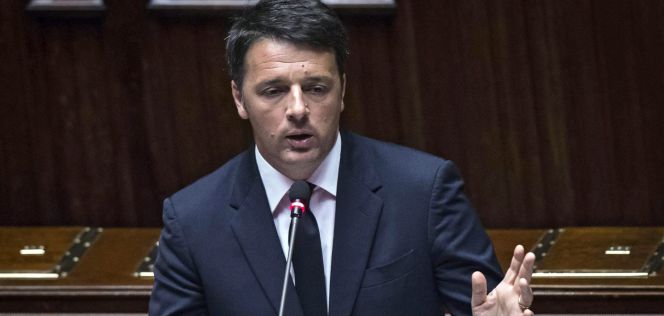 El primer ministro italiano Matteo Renzi durante su intervención en la Cámara de Diputados en Roma.