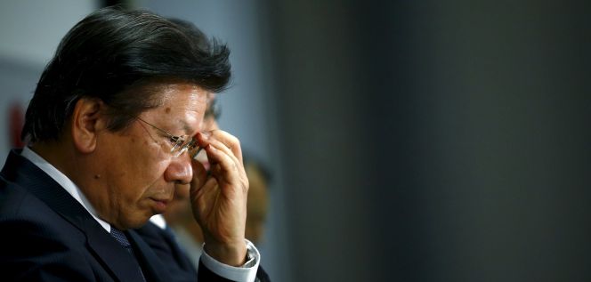 Tetsuro Aikawa, presidente de Mitsubishi durante una rueda de prensa en Tokio.