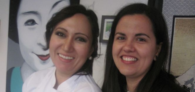 Naumi Uemura, propietaria del restaurante SushiDeli y Beatriz Sigüenza, fundadora de Kibo.