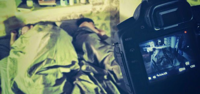 Rodaje de la película 'Desde el infierno' de Luis Endera.