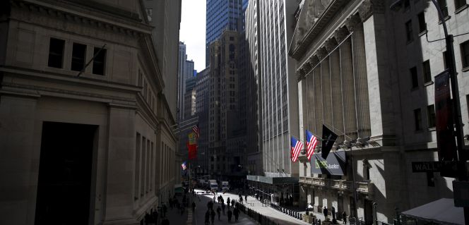 Exterior de la Bolsa de Nueva York.