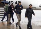 Los tres periodistas españoles secuestrados llegan a Madrid Los tres periodistas españoles secuestrados llegan a Madrid