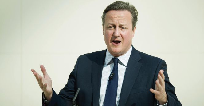 El primer ministro birtánico, David Cameron, en un discurso el pasado 9 de mayo.