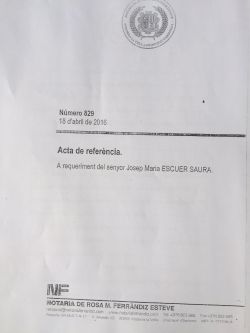 Primera página de la declaración