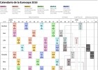 Calendario de la Eurocopa 2016 Calendario de la Eurocopa 2016