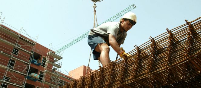 Un trabajador en la construcción.