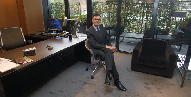 Jorge Solana, en su despacho de Cuatrecasas, en Madrid