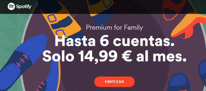 Spotify ahora es un 50% más barato para familias