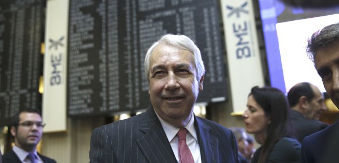 El presidente de Bolsas y Mercados Españoles (BME), Antonio Zoido, en el Palacio de la Bolsa