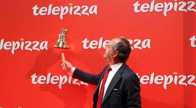 Pablo Juantegui, presidente de Telepizza, en la salida a Bolsa de la compañía.