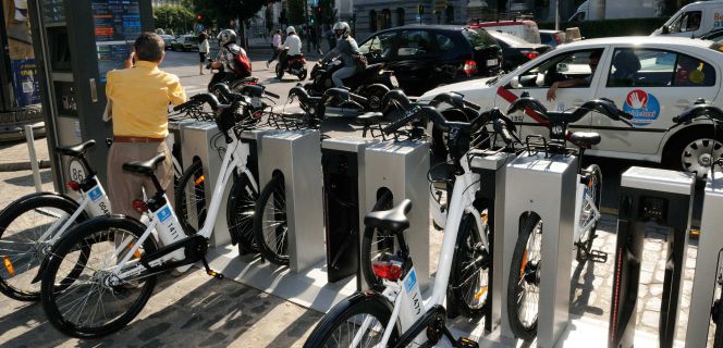 El servicio público de bicicletas de Madrid, BiciMAD.