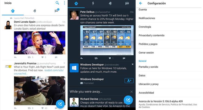 Twitter prueba un 'modo noche' en su aplicación para móviles